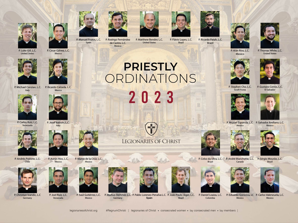 Alle Diakone der Legionäre Christi auf einen Blick, die am 29. April zu Priestern geweiht werden.  